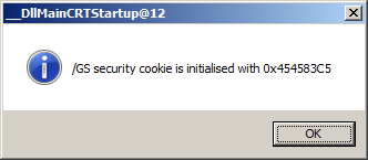 [Screen shot of message box from 32-bit DLL on Windows 7]