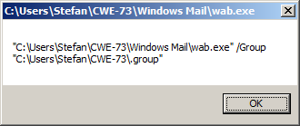 [Screen shot of message box from canary application on Windows 7]