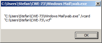 [Screen shot of message box from canary application on Windows 7]