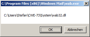[Screen shot of message box from canary DLL on Windows 7]